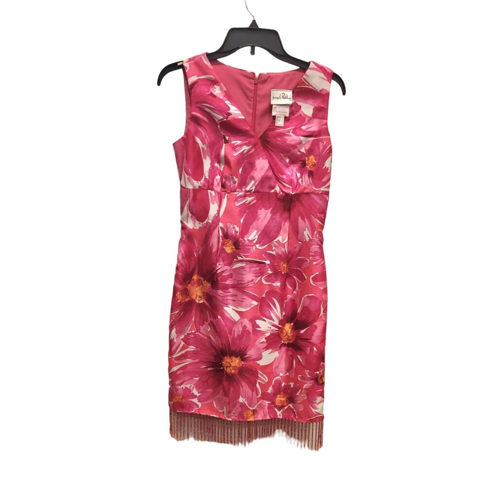 Joseph Ribkoff Women's Pink Floral Dress Size 4 Style 21220